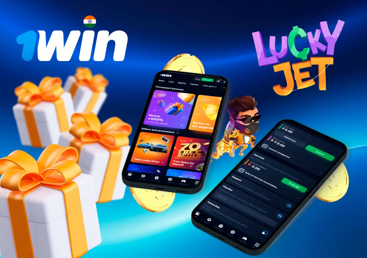 1Win offers a welcome bonus with a 500% deposit boost for new players on Lucky Jet